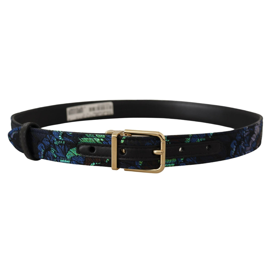 Dolce & Gabbana Elegant Multicolor Leather Belt with Gold Buckle