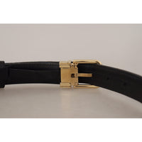 Dolce & Gabbana Elegant Multicolor Leather Belt with Gold Buckle