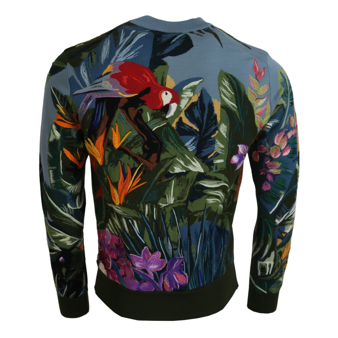 Dolce & Gabbana Jungle Embroidered Wool-Silk Sweater