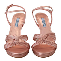 Prada Elegant Pink Stiletto Heel Sandals