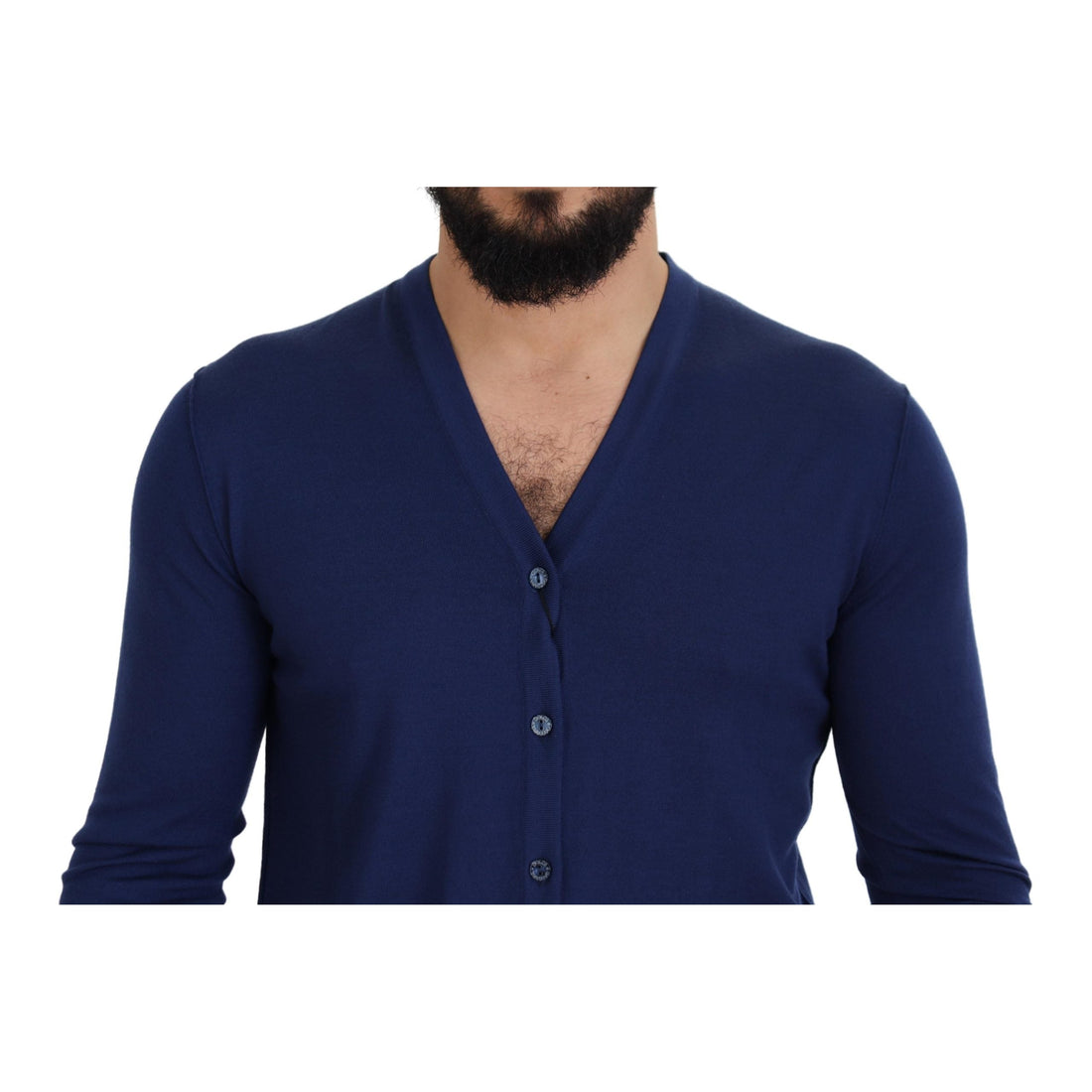 Dolce & Gabbana Elegant Virgin Wool Blue Cardigan Sweater