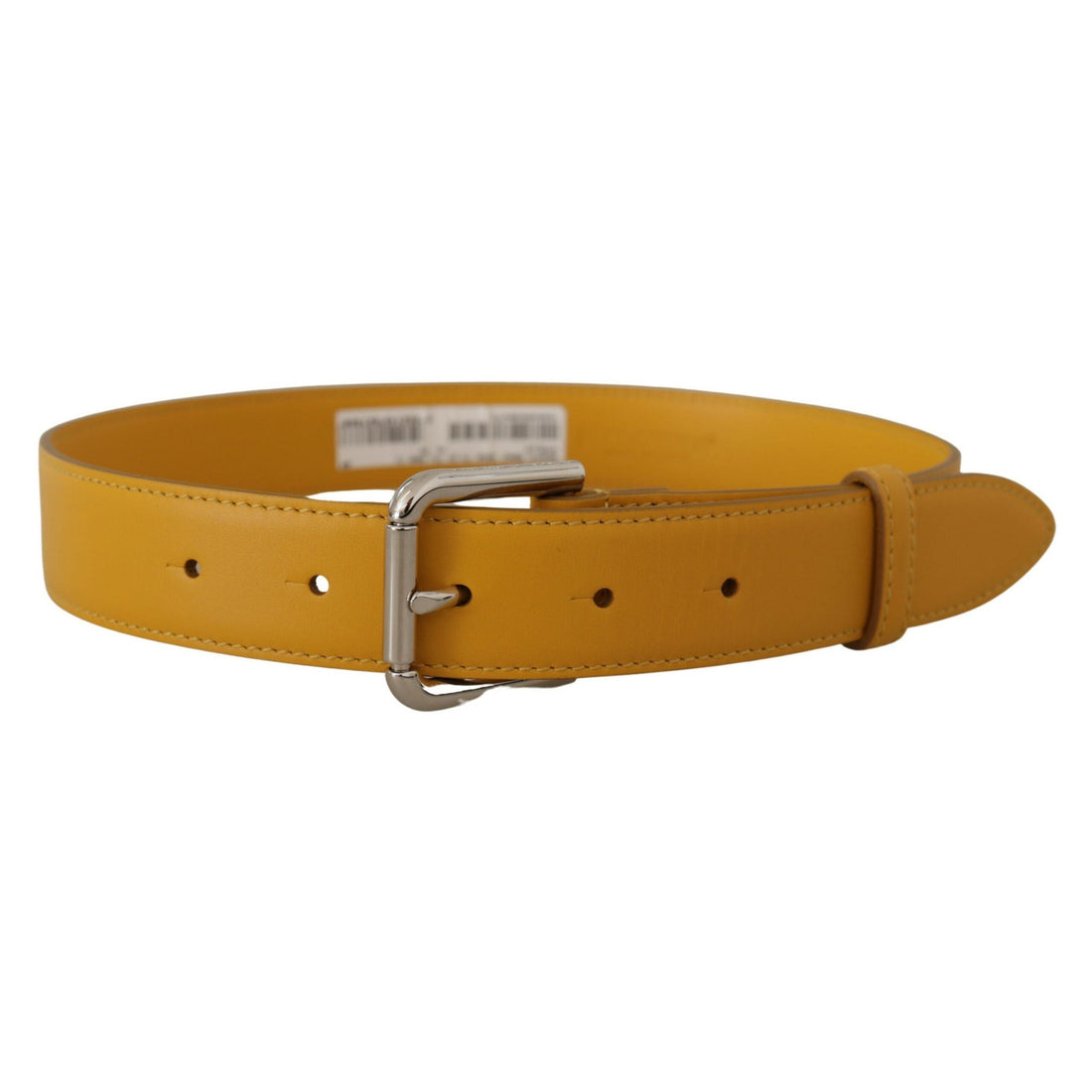 Dolce & Gabbana Elegant Leather Belt in Sunshine Yellow