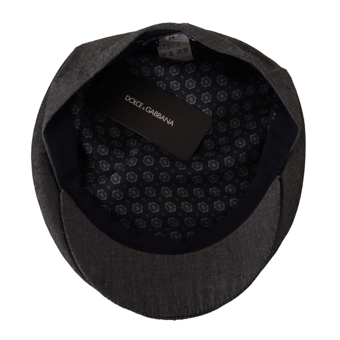 Dolce & Gabbana Gray Newsboy Men Capello Cotton Blend Hat