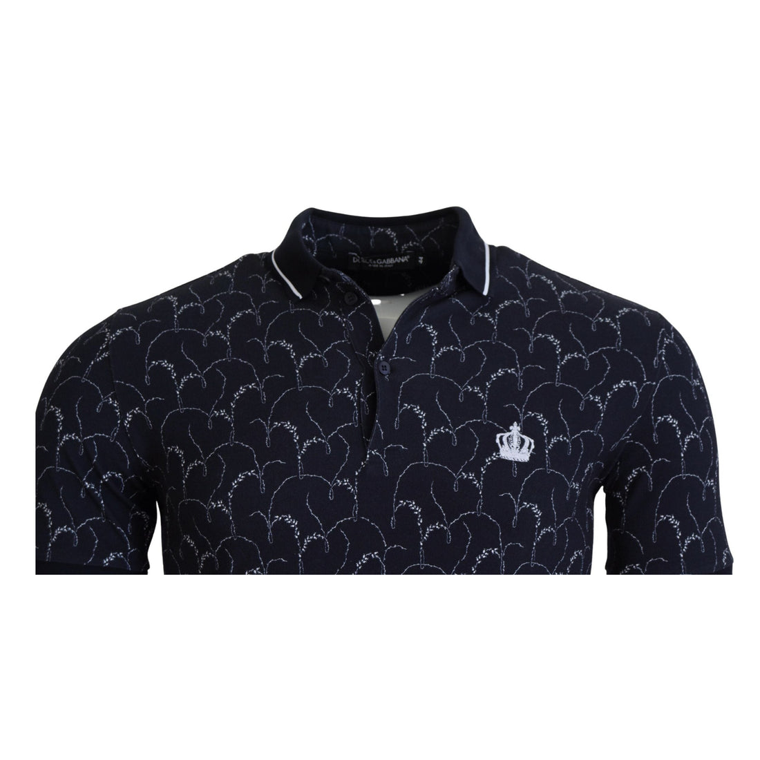 Dolce & Gabbana Regal Blue Cotton Polo Tee