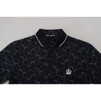 Dolce & Gabbana Regal Blue Cotton Polo Tee