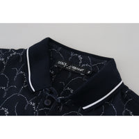 Dolce & Gabbana Regal Blue Cotton Polo Tee