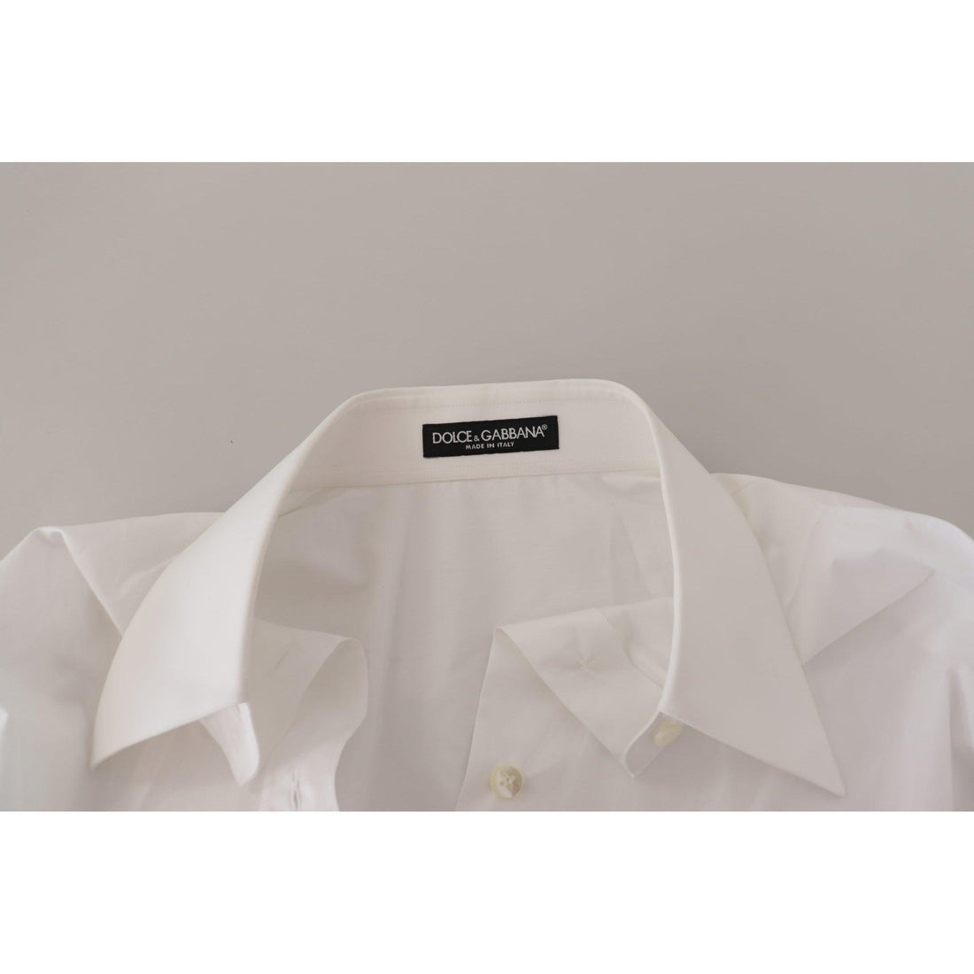 Dolce & Gabbana Elegant White Cotton Buttoned Shirt