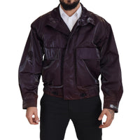 Dolce & Gabbana Elegant Purple Biker Jacket