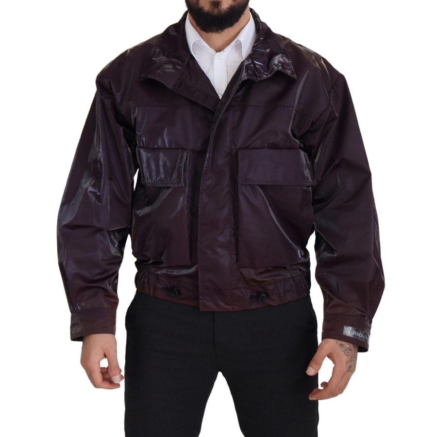 Dolce & Gabbana Elegant Purple Biker Jacket