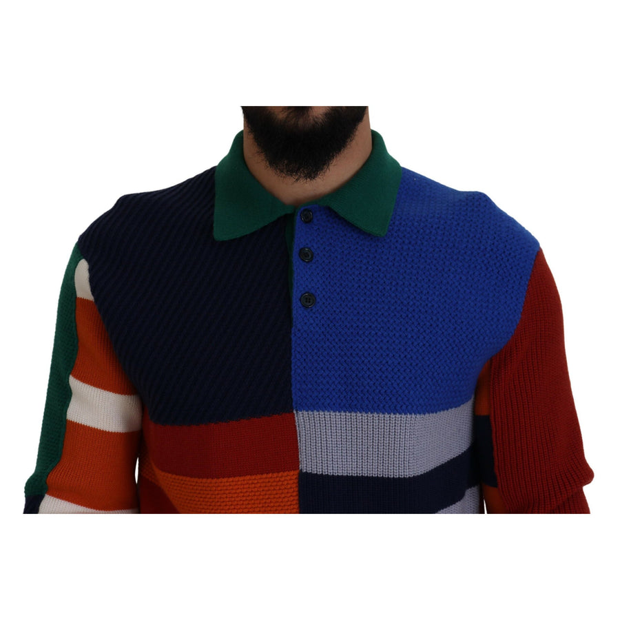 Dolce & Gabbana Pullover Sweater in Multicolor Stripes