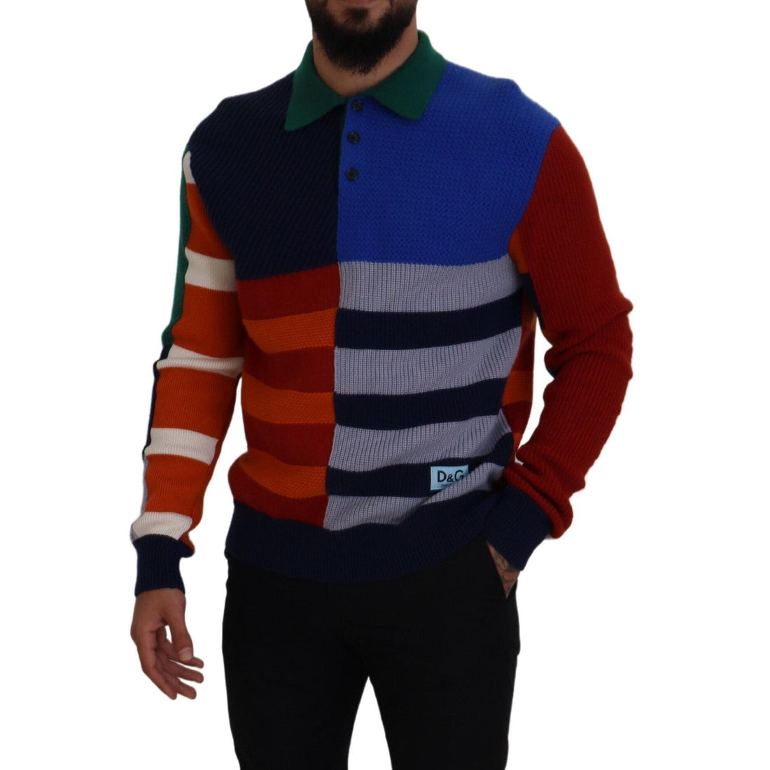 Dolce & Gabbana Pullover Sweater in Multicolor Stripes