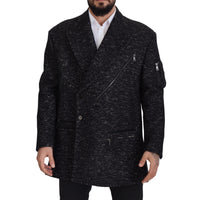 Dolce & Gabbana Sleek Patterned Wool Double Breasted Jacket