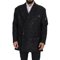 Dolce & Gabbana Sleek Patterned Wool Double Breasted Jacket