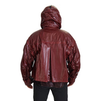 Dolce & Gabbana Elegant Bordeaux Full Zip Hooded Jacket