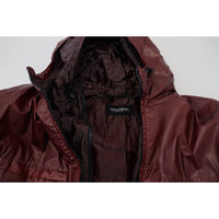 Dolce & Gabbana Elegant Bordeaux Full Zip Hooded Jacket