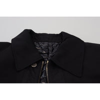 Dolce & Gabbana Elegant Full Zip Black Wool Blend Jacket