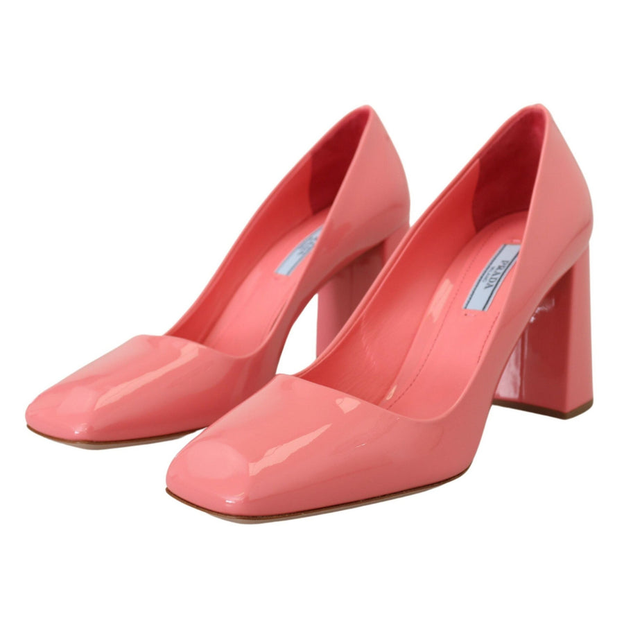 Prada Elegant Square Toe Pink Heels