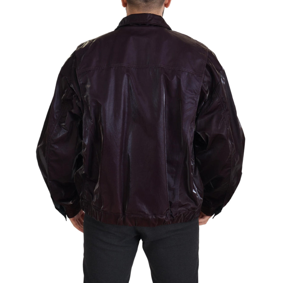 Dolce & Gabbana Elegant Bordeaux Collared Jacket