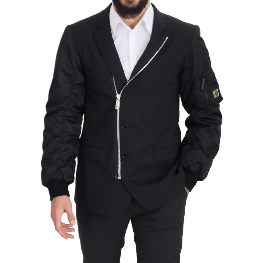 Dolce & Gabbana Elegant Black Virgin Wool Jacket