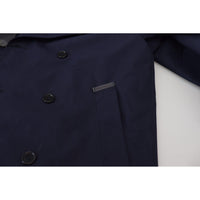 Dolce & Gabbana Elegant Double-Breasted Blue Parka Jacket