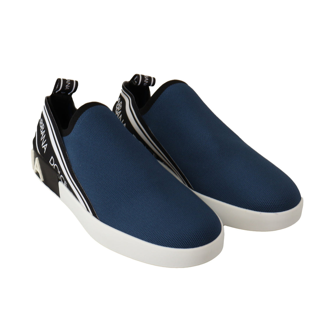 Dolce & Gabbana Elegant Blue & White Loafer Sneakers