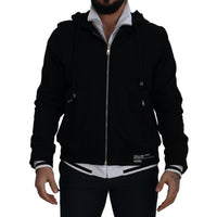 Dolce & Gabbana Elegant Black Bomber Jacket with Hood