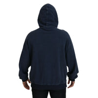 Dolce & Gabbana Elegant Dark Blue Cotton Pullover Sweater