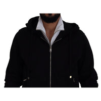 Dolce & Gabbana Elegant Black Bomber Jacket with Hood