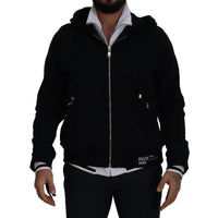 Dolce & Gabbana Elegant Black Bomber Jacket with Hood