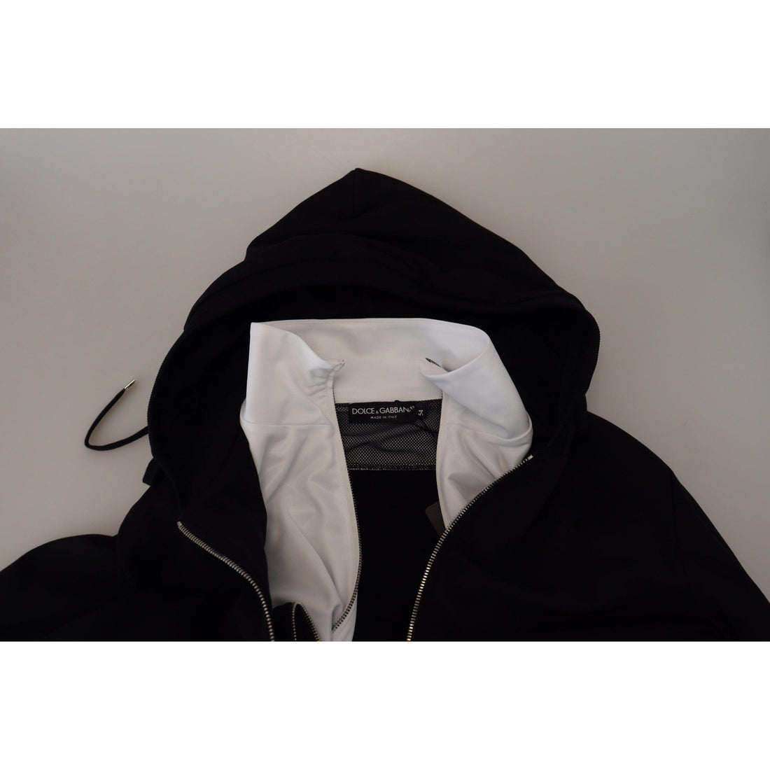 Dolce & Gabbana Elegant Black Bomber Jacket with Hood