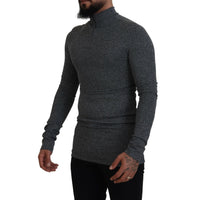 Dolce & Gabbana Elegant Dark Gray Pullover Sweater