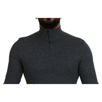 Dolce & Gabbana Elegant Dark Gray Pullover Sweater