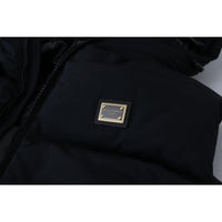 Dolce & Gabbana Sleek Black Hooded Short Sleeve Jacket