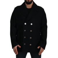 Dolce & Gabbana Elegant Double Breasted Wool Overcoat