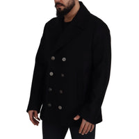 Dolce & Gabbana Elegant Double Breasted Wool Overcoat