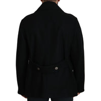 Dolce & Gabbana Elegant Double Breasted Wool Overcoat