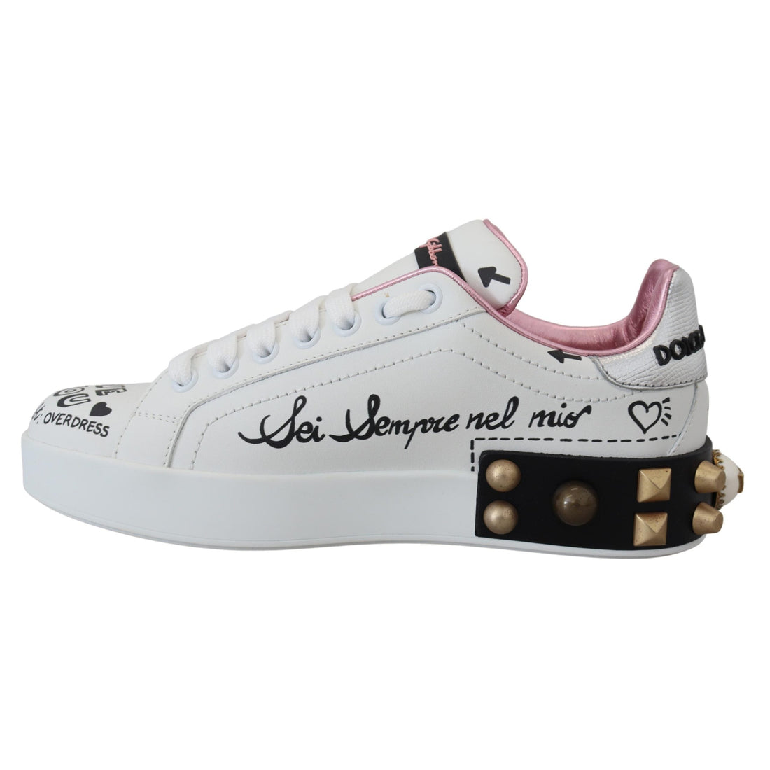 Dolce & Gabbana Queen Crown Chic Leather Sneakers