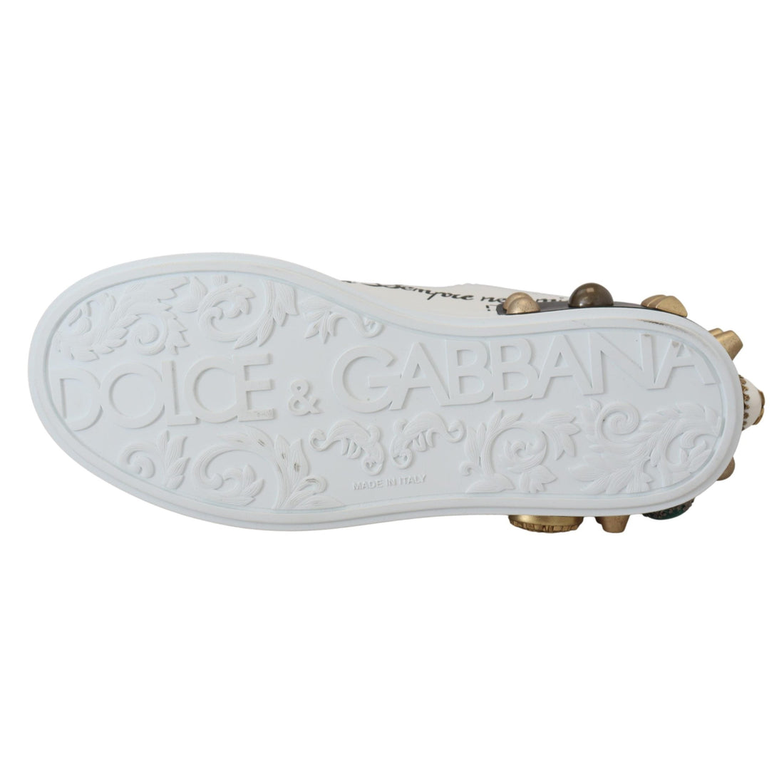 Dolce & Gabbana Queen Crown Chic Leather Sneakers