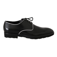 Dolce & Gabbana Elegant Black Leather Derby Dress Shoes