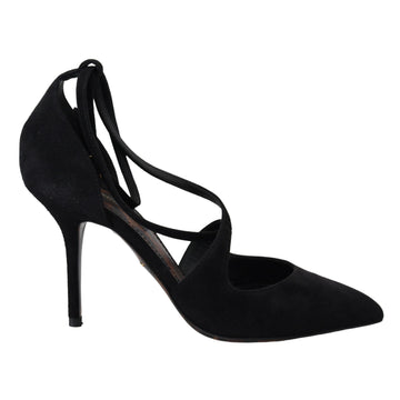 Dolce & Gabbana Elegant Ankle Strap Suede Heels