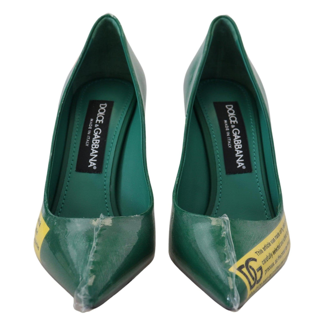 Dolce & Gabbana Emerald Elegance Leather Heels Pumps