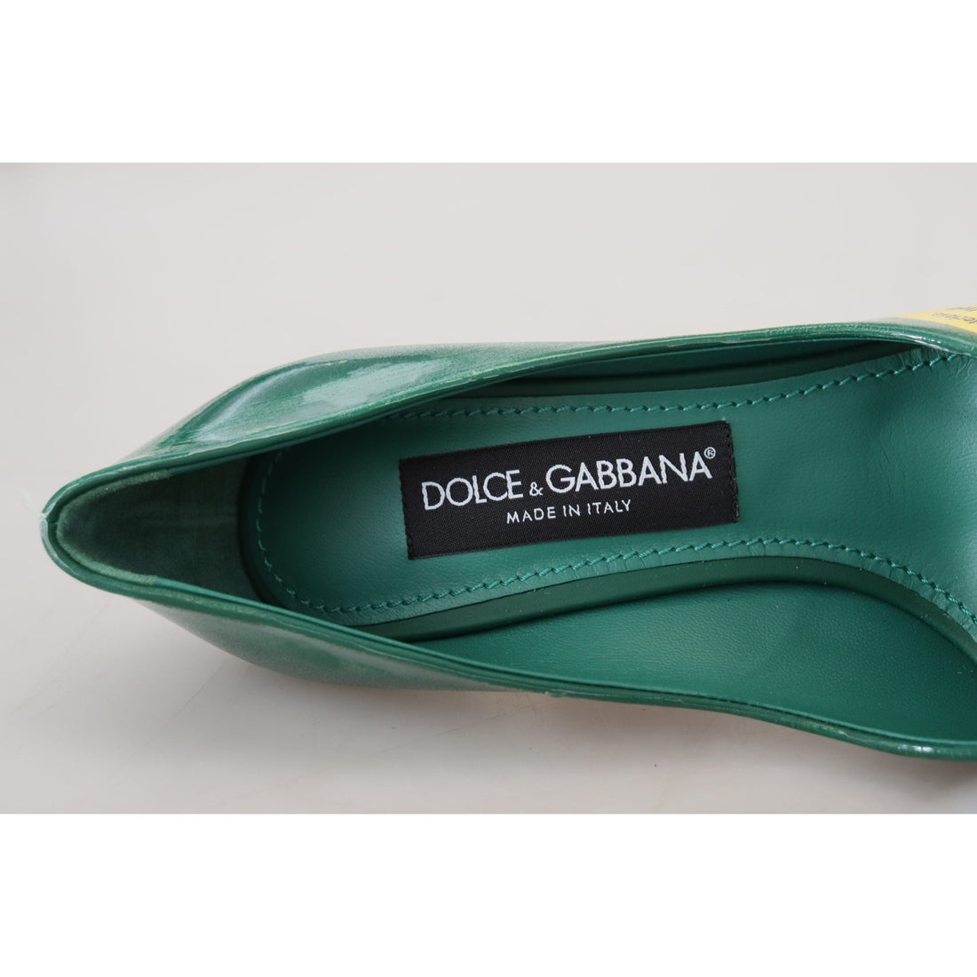 Dolce & Gabbana Emerald Elegance Leather Heels Pumps