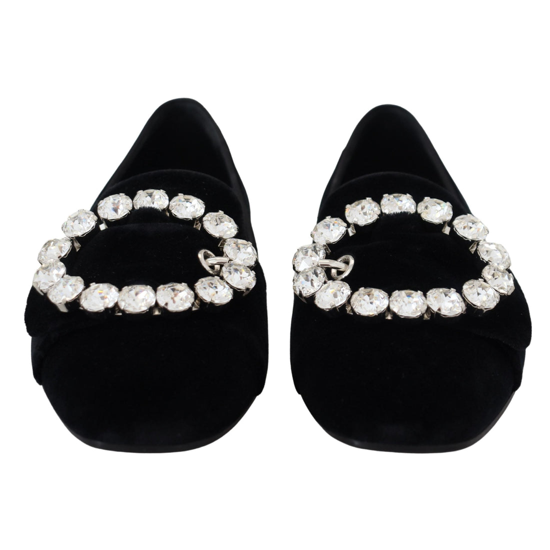 Dolce & Gabbana Chic Velvet Crystal-Embellished Loafers