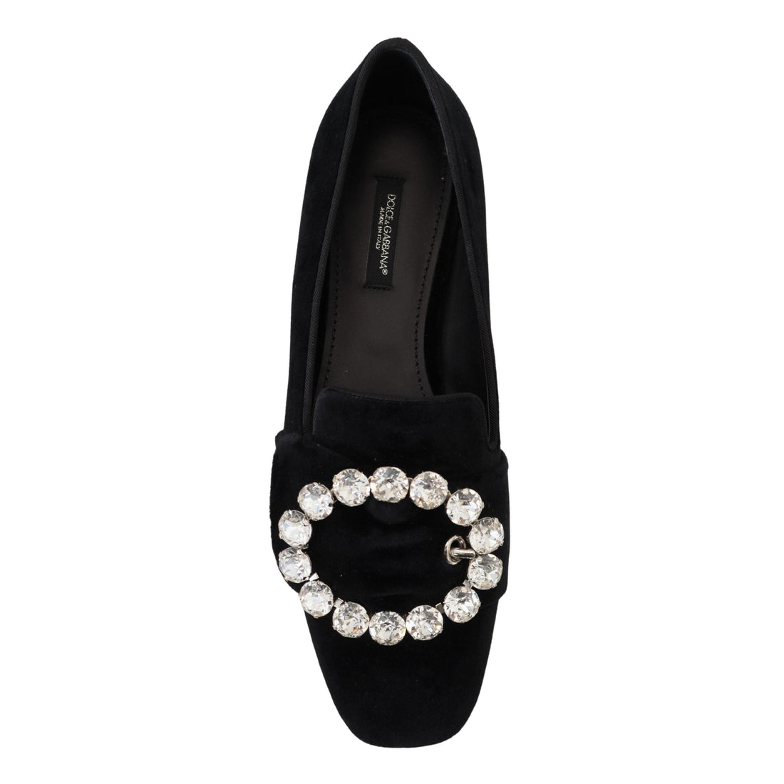 Dolce & Gabbana Chic Velvet Crystal-Embellished Loafers