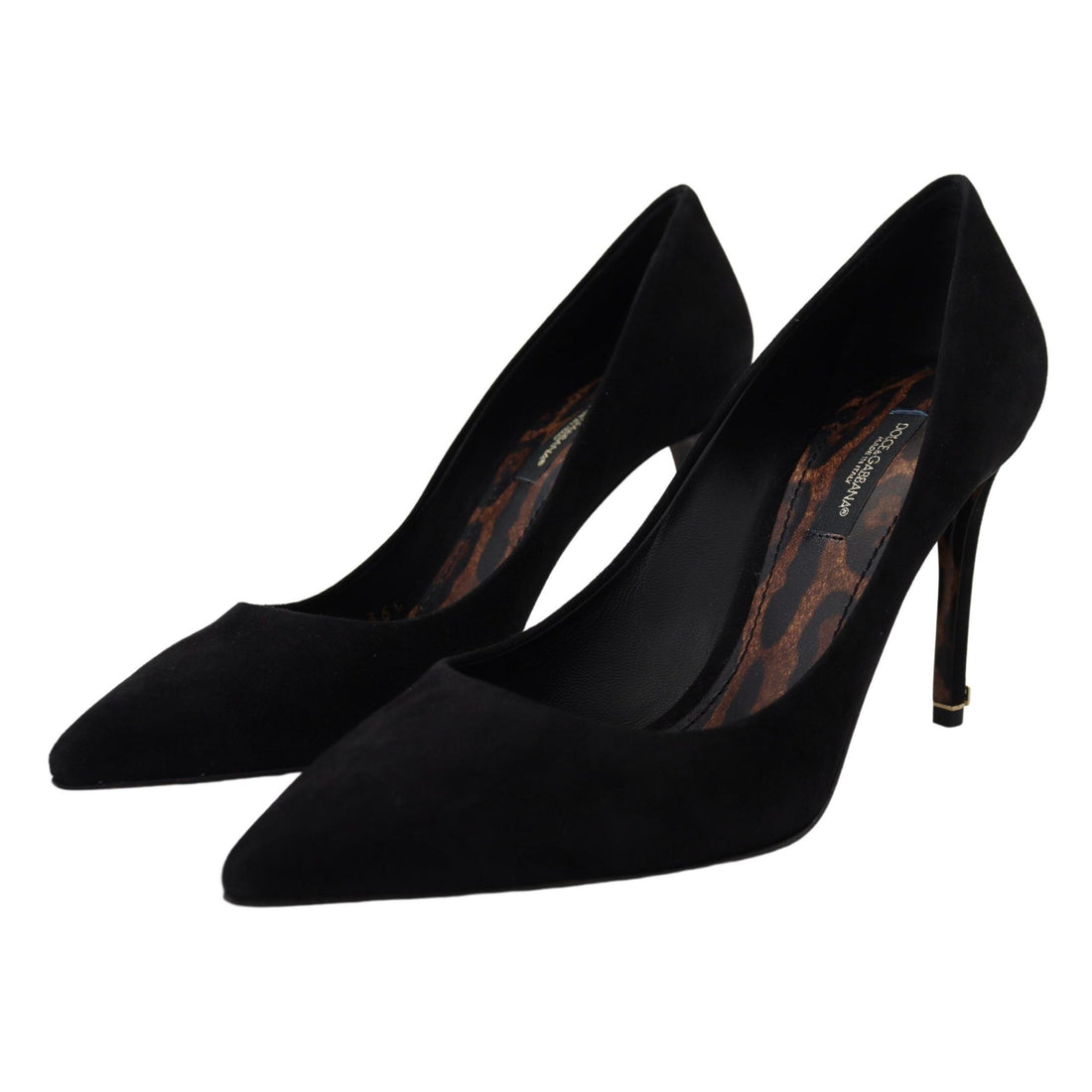 Dolce & Gabbana Elegant Black Suede Stiletto Heels Pumps