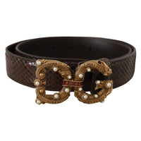 Dolce & Gabbana Elegant Snakeskin Leather Belt