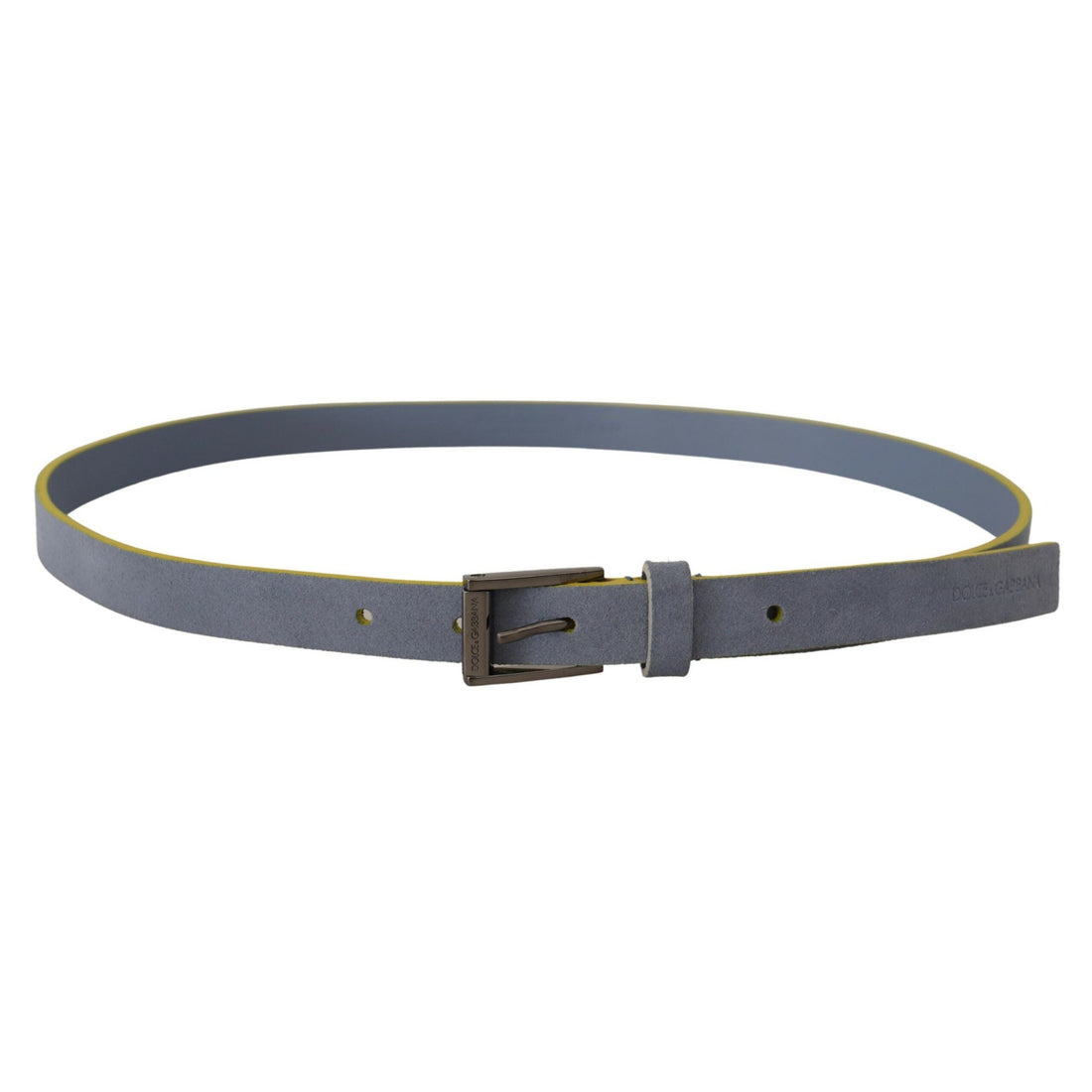 Dolce & Gabbana Elegant Suede Belt with Engraved Buckle