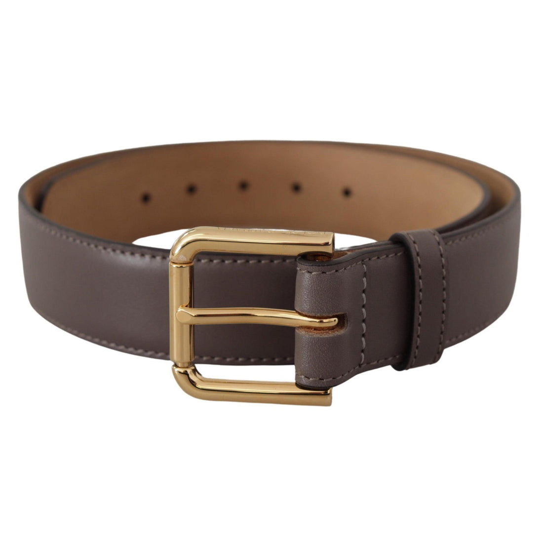 Dolce & Gabbana Elegant Engraved Buckle Leather Belt