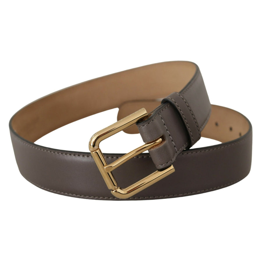 Dolce & Gabbana Elegant Engraved Buckle Leather Belt