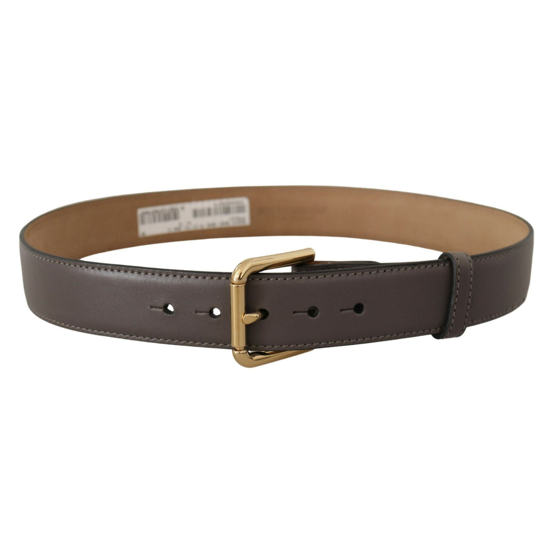 Dolce & Gabbana Elegant Engraved Buckle Leather Belt